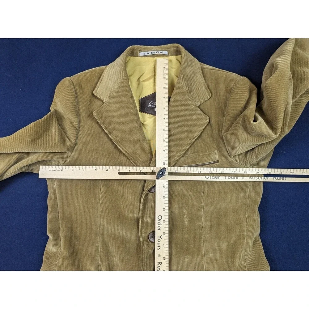 Vintage Cortefiel Jacket Mens 39 Brown Corduroy Western Blazer Sport Coat Cowboy